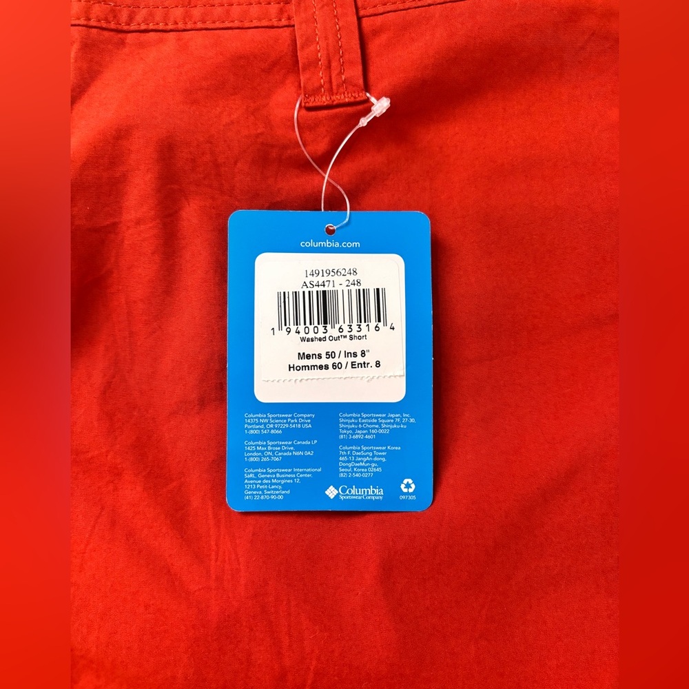 Men's Columbia Burnt Orange and Gray Flatfront shorts 😎 - Picture 2 of 6